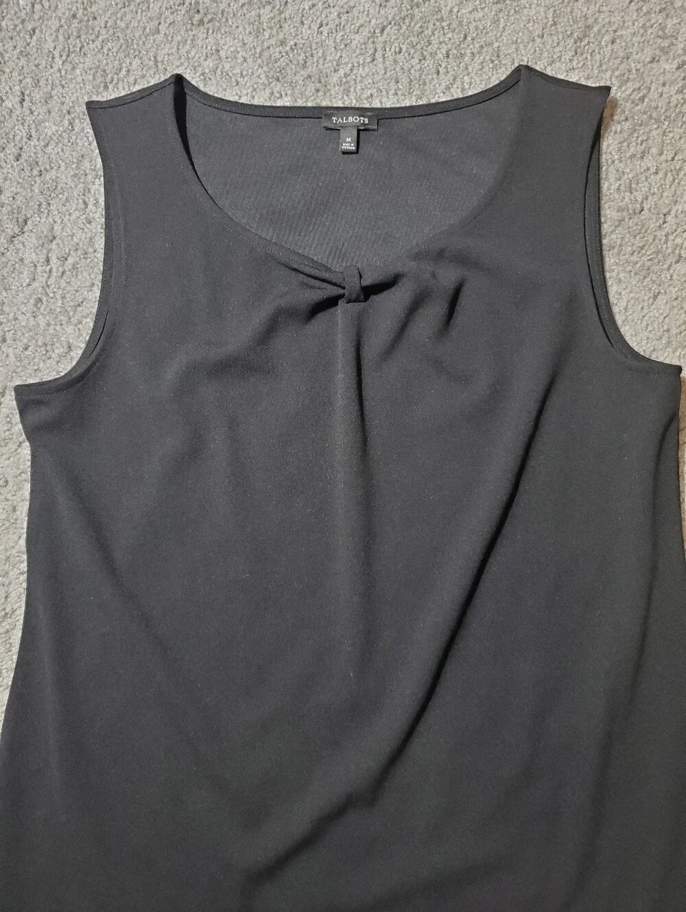 Talbots Black Sleeveless Twist-Neck Tank